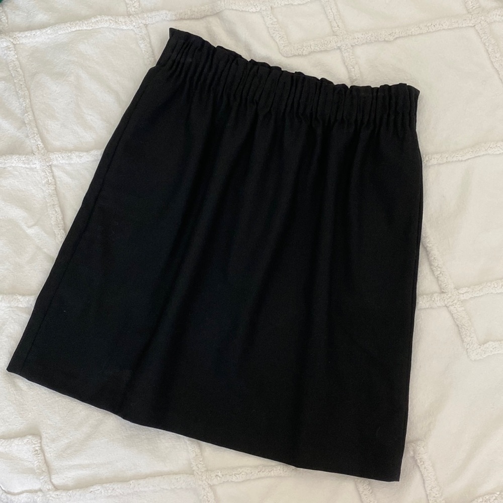 J Crew Black Paperbag Skirt